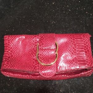 Nine West Vintage bright pink clutch. Used once!